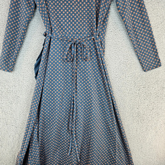 Matilda Jane, choose your own path green-burnt orange true wrap dress Sz XS - Picture 10 of 11